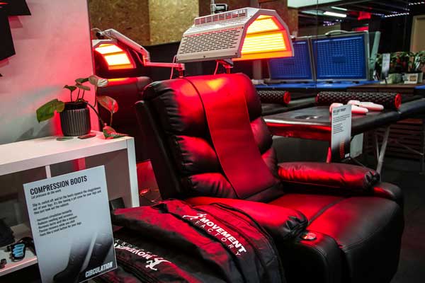 Light therapy setup designed to assist muscle recovery and cellular repair.